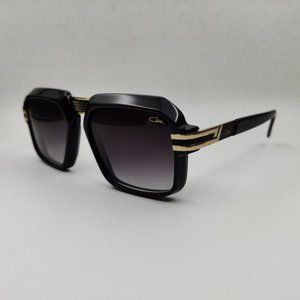 Cazal Black-Gold/Grey Gradient Lens Sunglasses New